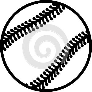 Baseball Outline Stiches