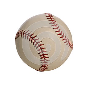 Baseball Over White Background