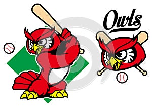 Baseball owl mascot