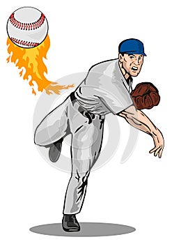 Baseball pitcher photo