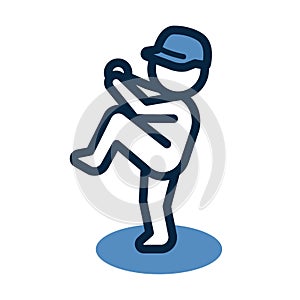 Baseball pitcher icon. Vector illustration decorative design