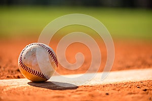 Baseball on Pitcher\'s Mound