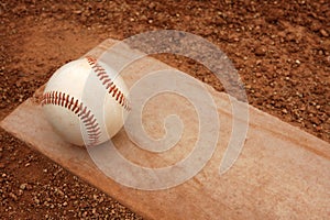 Baseball on the Pitchers Mound