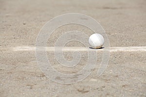 Baseball on the Pitchers Mound