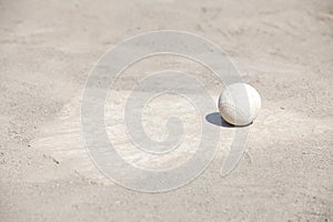 Baseball on the Pitchers Mound