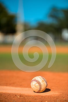 Baseball on Pitchers Mound