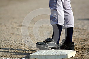 Baseball player on base