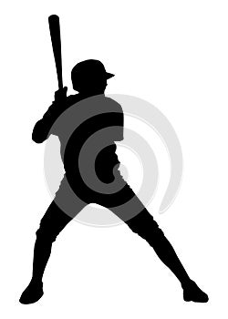 Baseball player with bat