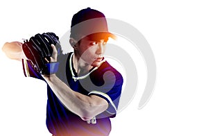 Baseball Player  pitcher in action and concepts