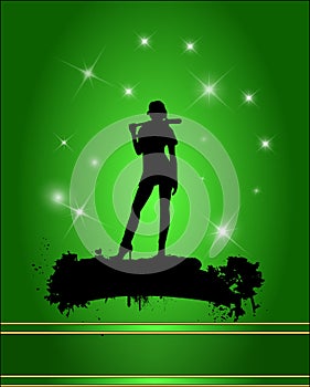 Baseball player silhouette