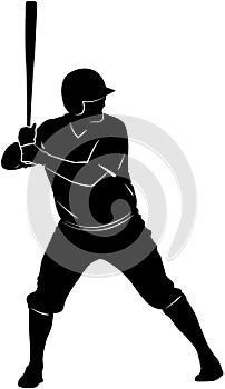 Baseball player silhouette
