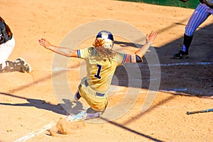 Baseball Player Sliding