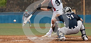 Baseball players in action on the stadium