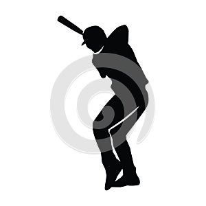 baseball players silhouettes of sports people vector