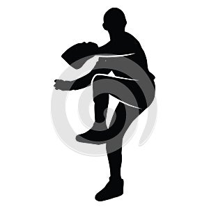 baseball players silhouettes of sports people vector