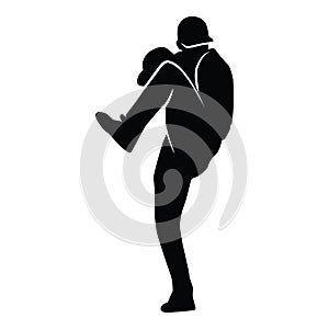 baseball players silhouettes of sports people vector