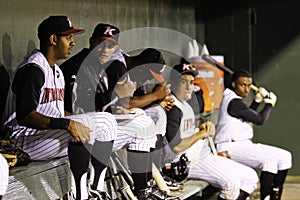 Baseball Players in Team Dugout