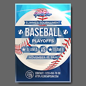 Baseball Poster Vector. Design For Sport Bar Promotion. Baseball Ball. Modern Tournament. Baseman, Batter, Hitter. Game