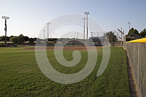 A baseball practice field interior
