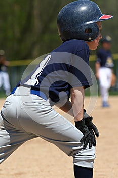 Baseball runner on base