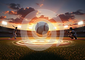 A baseball scene is set in