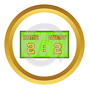 Baseball score board vector icon