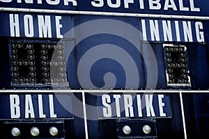 Baseball Scoreboard Ball Strike Home Inning