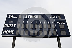 Baseball Scoreboard. photo