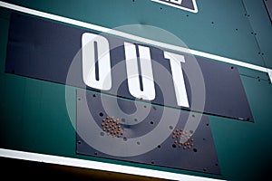 Baseball Scoreboard Outs photo