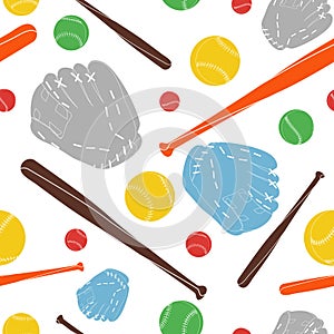 Baseball seamless pattern