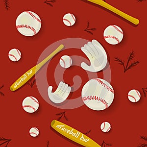 Baseball Seamless Pattern