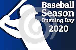Baseball season opening day holiday concept. Template for background, banner, card, poster with text inscription. Vector
