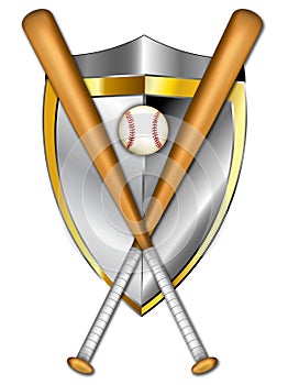 Baseball Shield Illustration