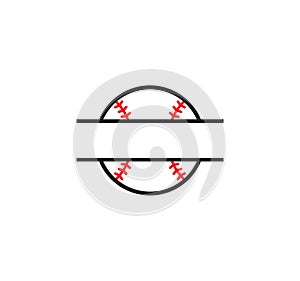 Baseball or softball ball monogram