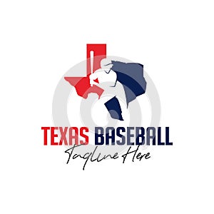 Baseball sports inspiration illustration logo in texas