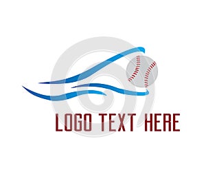 Baseball sports logo design vector