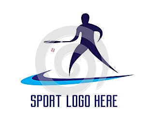Baseball sports logo design vector