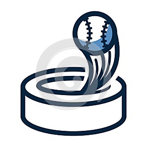 Baseball stadium and homerun icon. Vector illustration decorative design photo