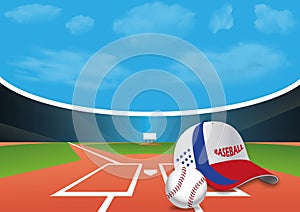 Baseball stadium illustration