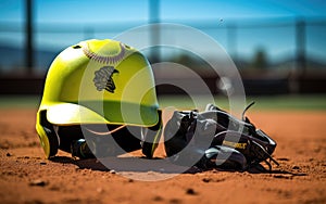 Baseball stuff. equipment for playing baseball. sports equipment.