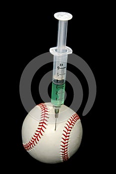 Baseball and Syringe