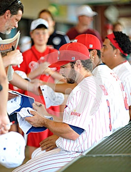 Baseball team autographs - Camden Riversharks