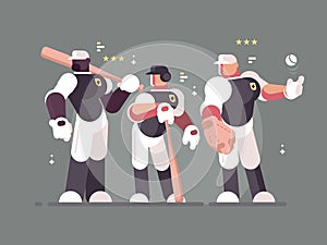 Baseball team of players