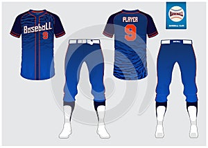 Baseball uniform, sport jersey, t-shirt sport, short, sock template. Baseball t-shirt mock up. Front and back view sport uniform.