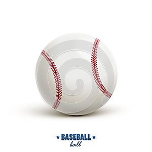 Baseball vector realistic object on white