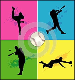 Baseball vector shapes