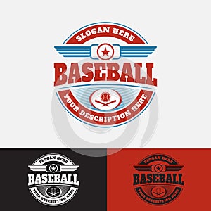 Baseball Vintage Template Logo Format Vector Eps