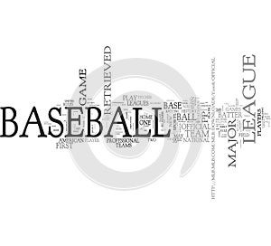 Baseball word cloud