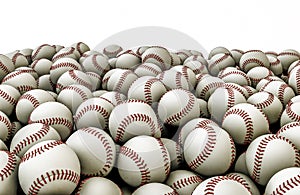 Baseballs pile