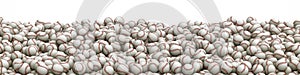 Baseballs pile panorama